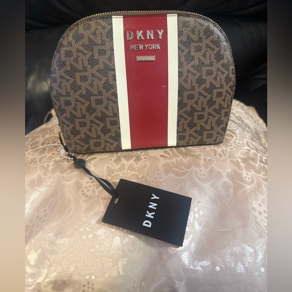 DKNY Brown and Red Women's Bag